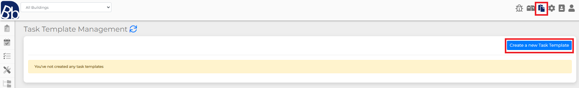 Task template creation form