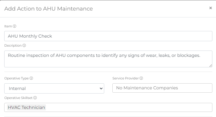 Creating a task action