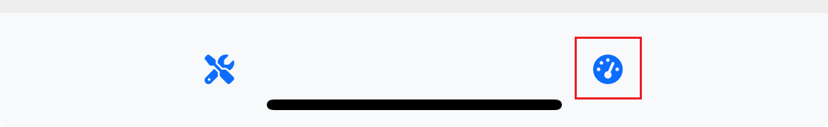Button to access meter readings dashboard