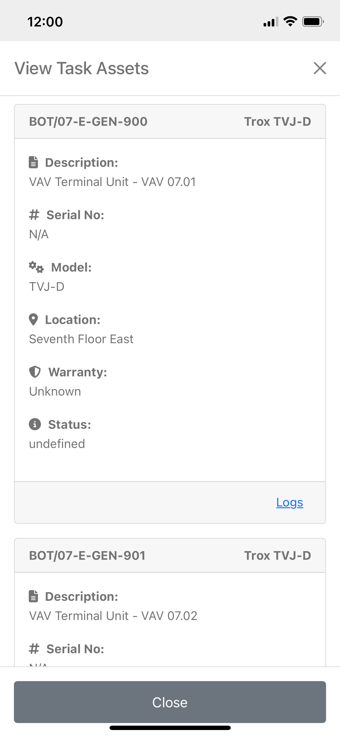 Asset Card Structure