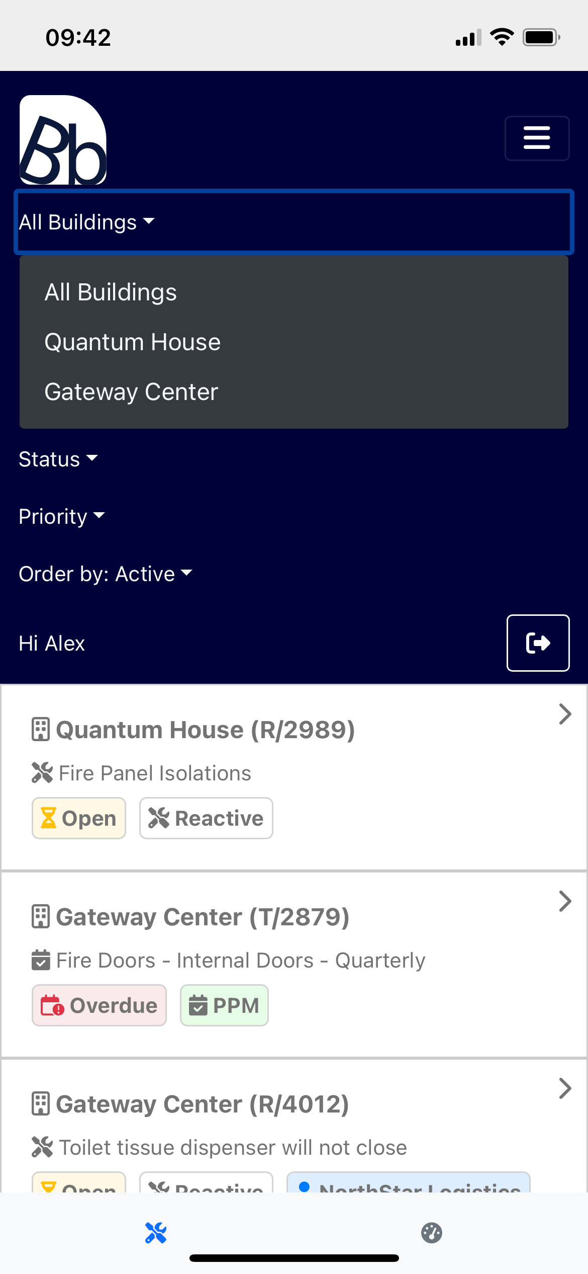 Building filter options