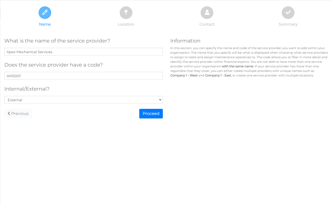 CMMS Settings Menu showing Skillsets option