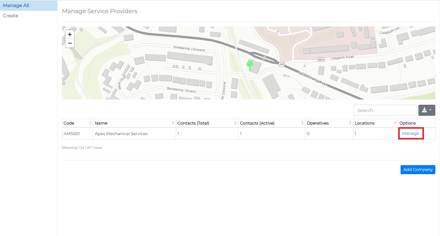 CMMS Settings Menu showing Skillsets option