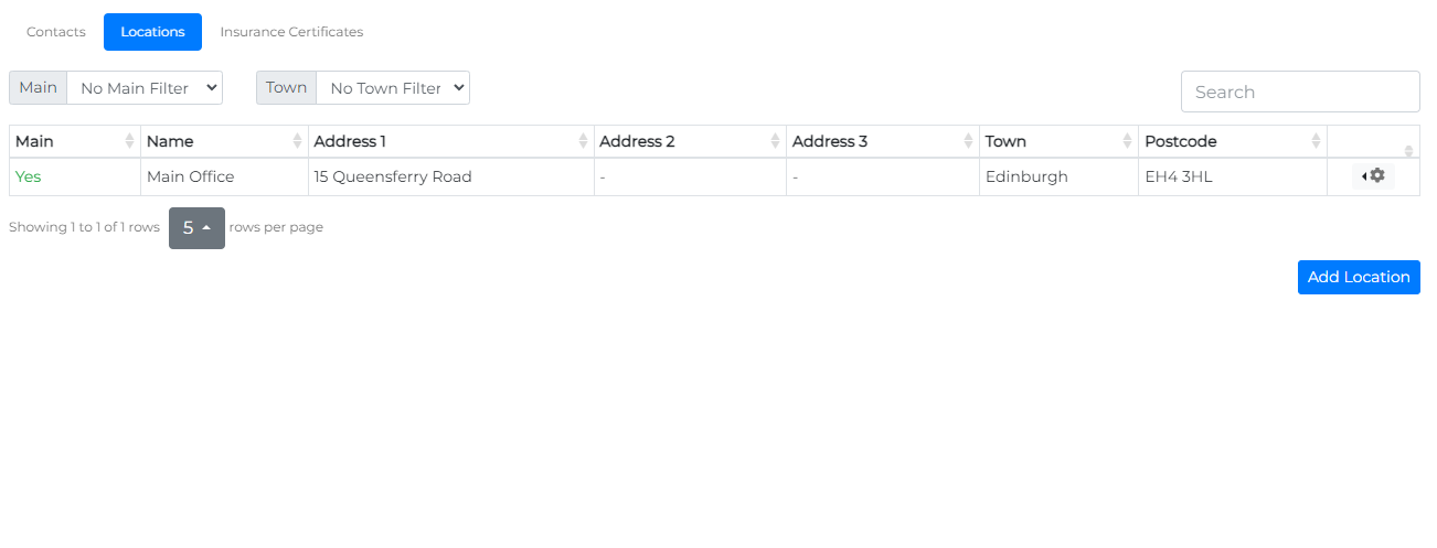 CMMS Settings Menu showing Skillsets option