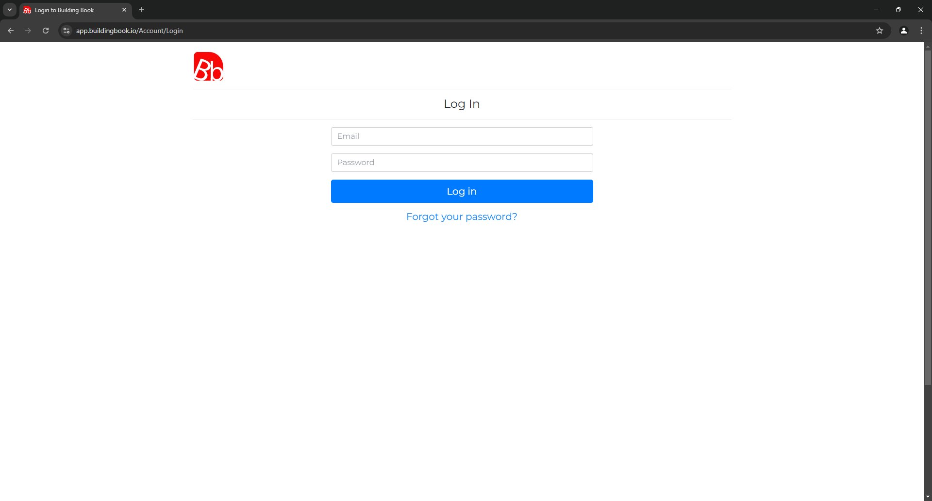 Step 1 - Login to Building Book