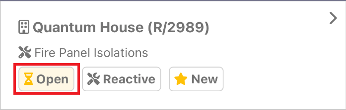 Task Card with status badge indicating the task's current state