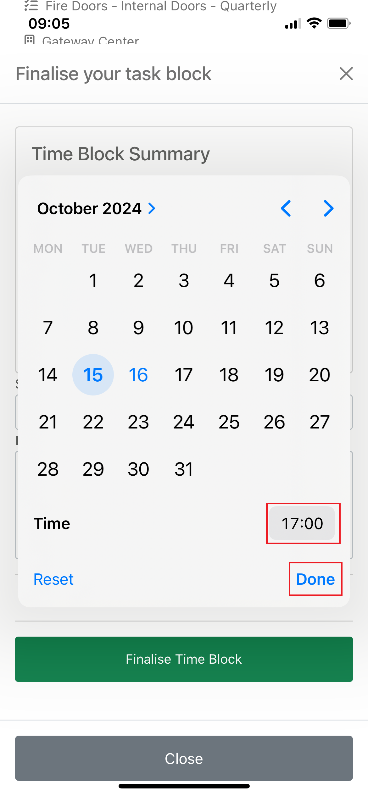 Device DateTime picker interface on iOS